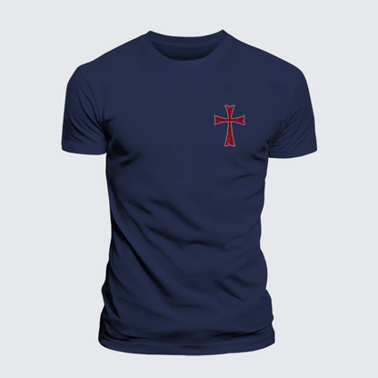 Luxe Mercerized Cotton Tee - Knights Templar Crusader Cross