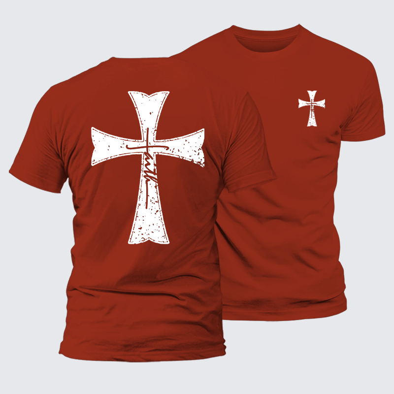 Luxe Mercerized Cotton Tee - Knights Templar Crusader Cross Faith