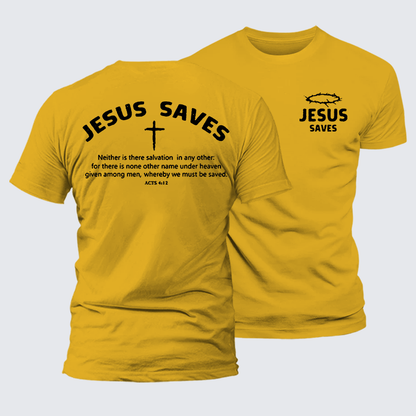 Luxe Mercerized Cotton Tee - Jesus Saves