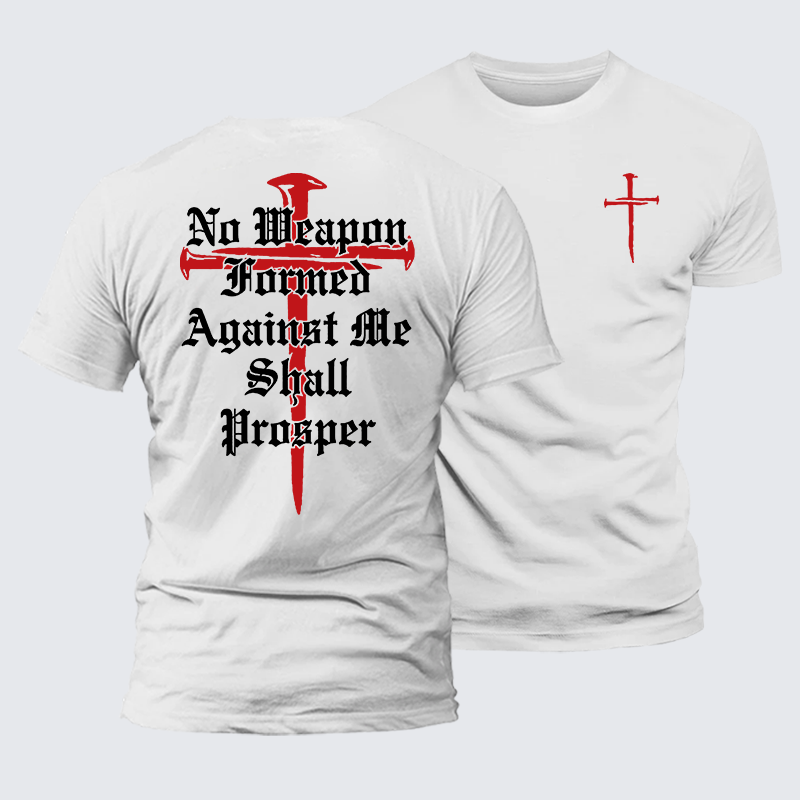 Luxe Mercerized Cotton Tee - No Weapon Formed Against Me Shall Prosper