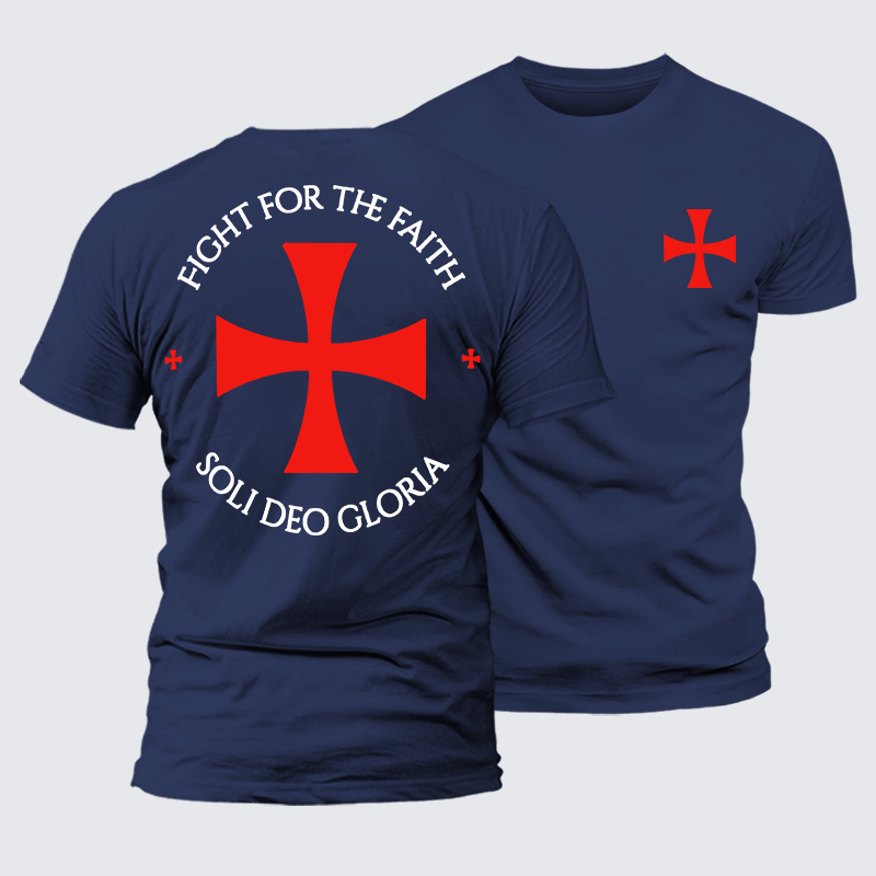 Luxe Mercerized Cotton Tee - Fight for the Faith ¨C Templar Cross Crusader Knight