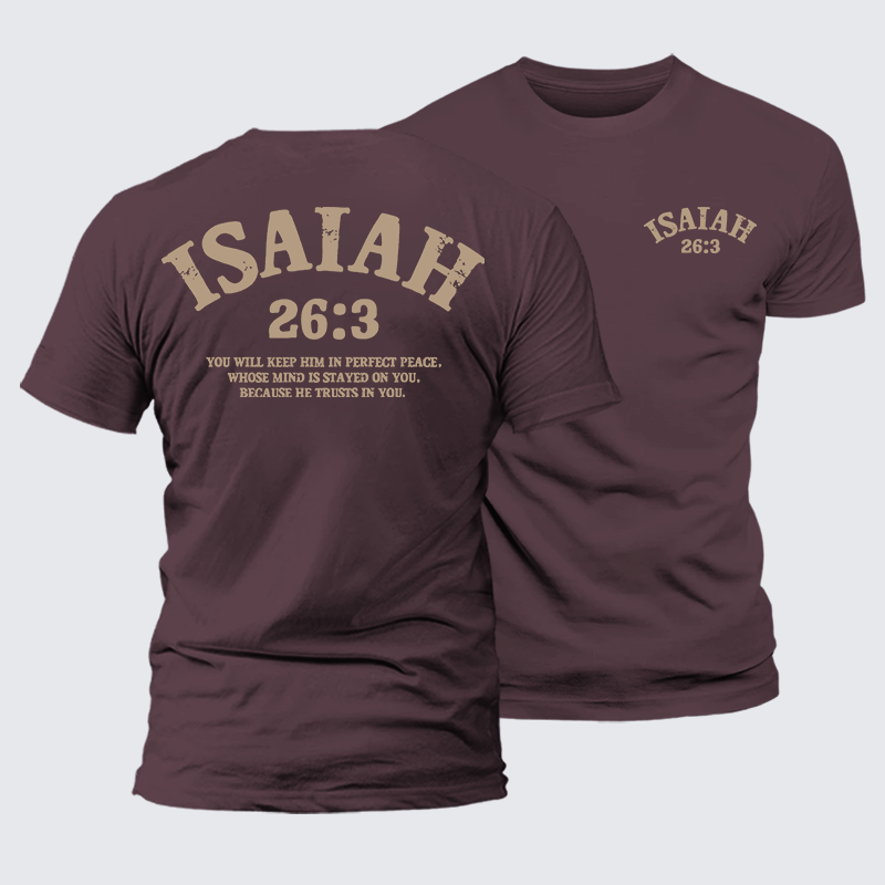 Luxe Mercerized Cotton Tee - Isaiah 26:3 Perfect Peace