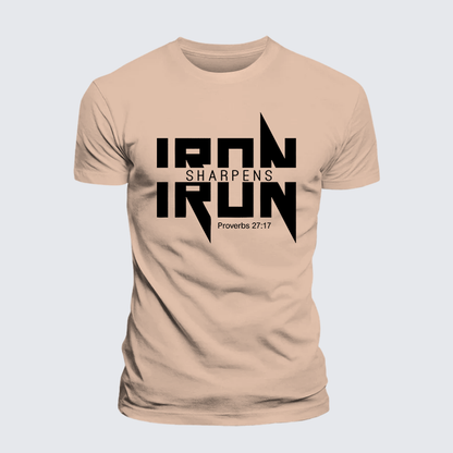Luxe Mercerized Cotton Tee - IRON SHARPENS IRON Proverbs 27:17