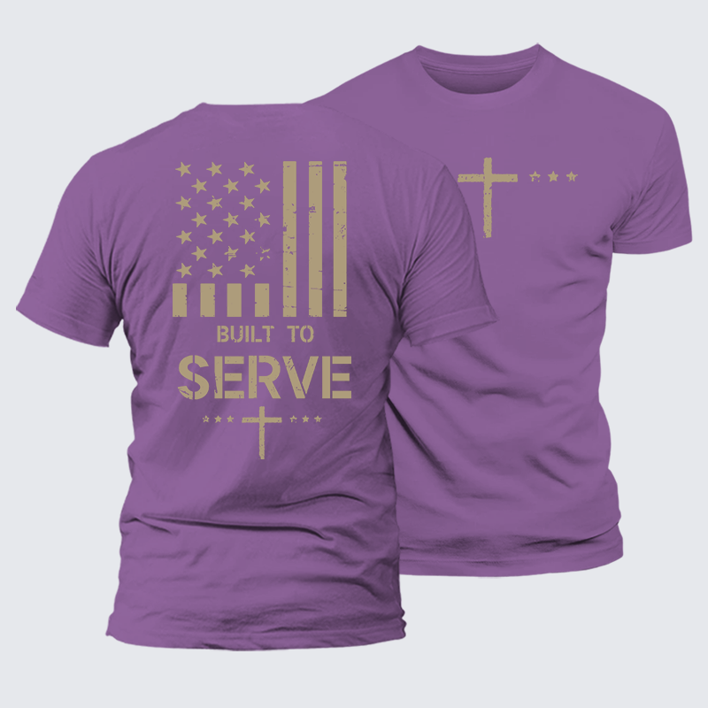 Luxe Mercerized Cotton Tee - Built To Serve Flag Cross