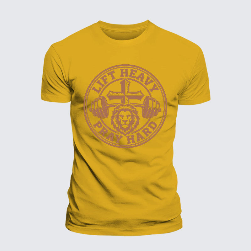 Luxe Mercerized Cotton Tee - Lift Heavy Pray Hard