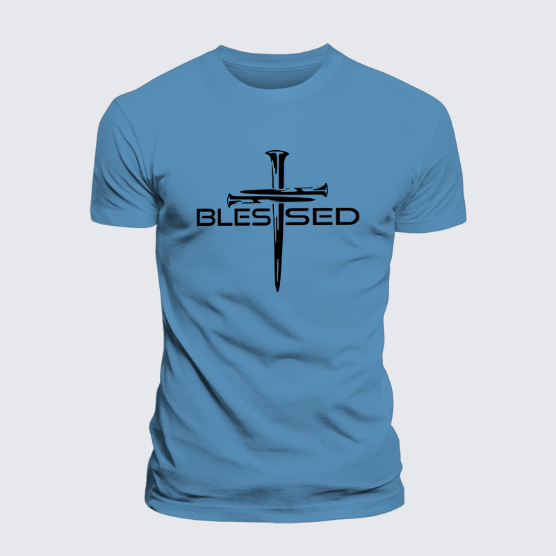 Luxe Mercerized Cotton Tee - Cross Blessed