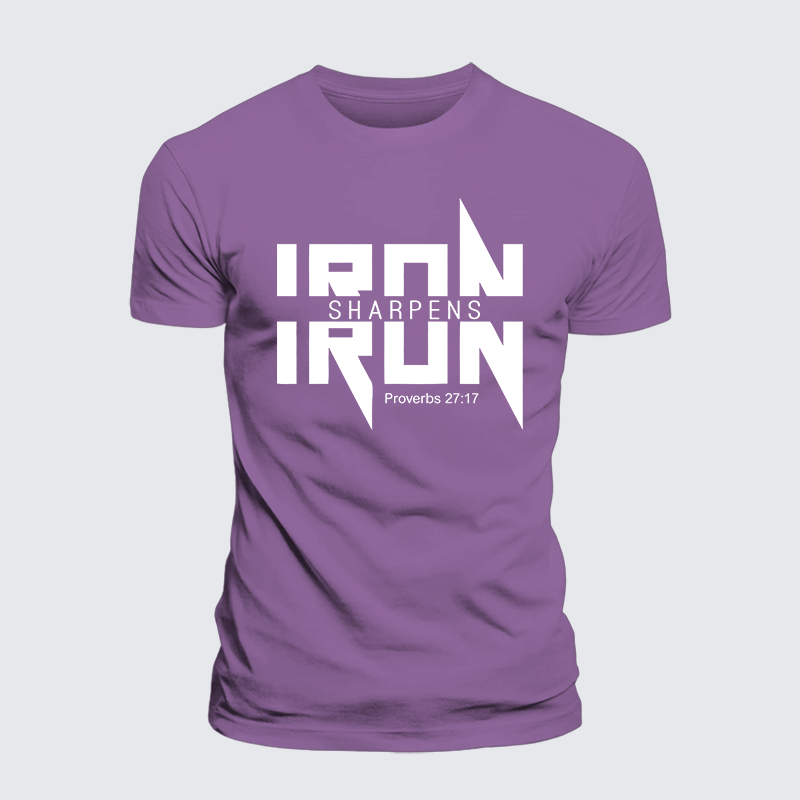 Luxe Mercerized Cotton Tee - IRON SHARPENS IRON Proverbs 27:17
