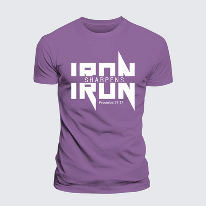 Luxe Mercerized Cotton Tee - IRON SHARPENS IRON Proverbs 27:17