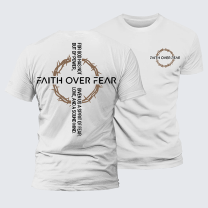 Luxe Mercerized Cotton Tee -  Faith Over Fear