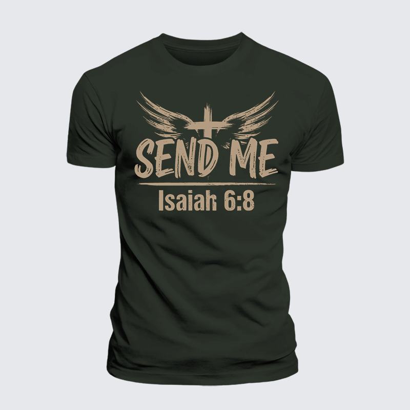Luxe Mercerized Cotton Tee - Isaiah 6:8 - SEND ME