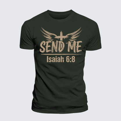Luxe Mercerized Cotton Tee - Isaiah 6:8 - SEND ME
