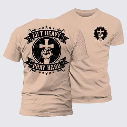 Luxe Mercerized Cotton Tee - Lift Heavy Pray Hard