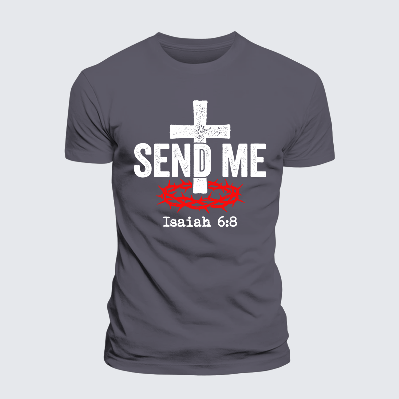 Luxe Mercerized Cotton Tee - Isaiah 6:8 - SEND ME