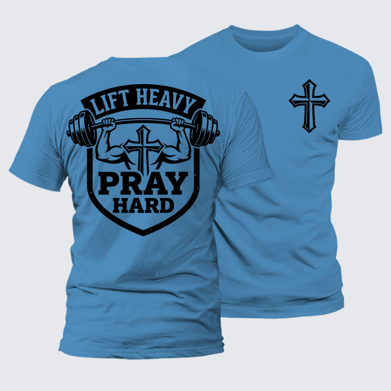 Luxe Mercerized Cotton Tee - Lift Heavy Pray Hard