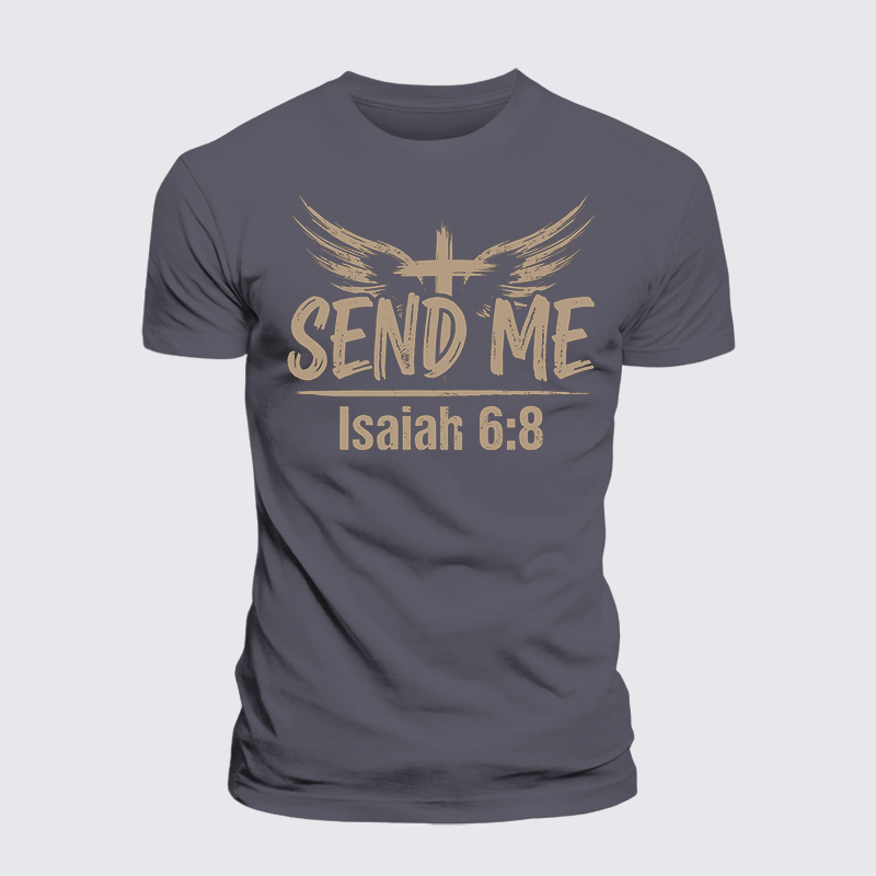 Luxe Mercerized Cotton Tee - Isaiah 6:8 - SEND ME