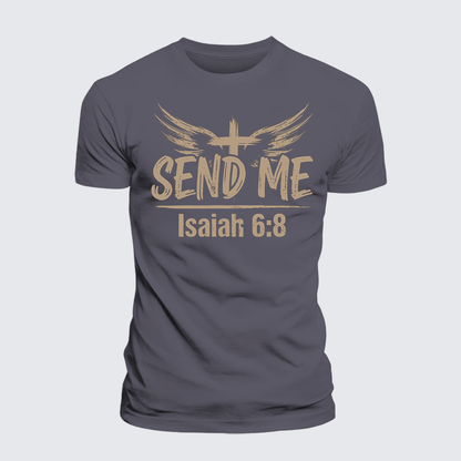 Luxe Mercerized Cotton Tee - Isaiah 6:8 - SEND ME