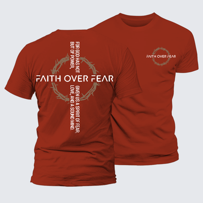 Luxe Mercerized Cotton Tee -  Faith Over Fear