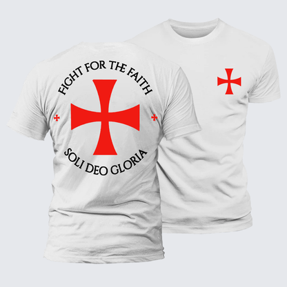 Luxe Mercerized Cotton Tee - Fight for the Faith ¨C Templar Cross Crusader Knight