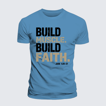 Luxe Mercerized Cotton Tee - Build Muscle Build Faith