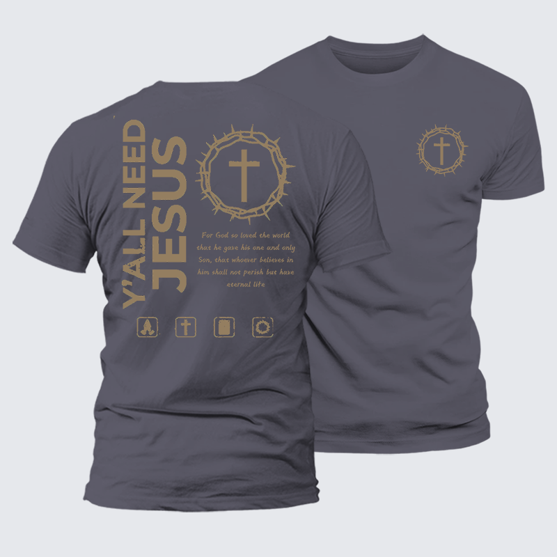 Luxe Mercerized Cotton Tee - Y'All Need Jesus
