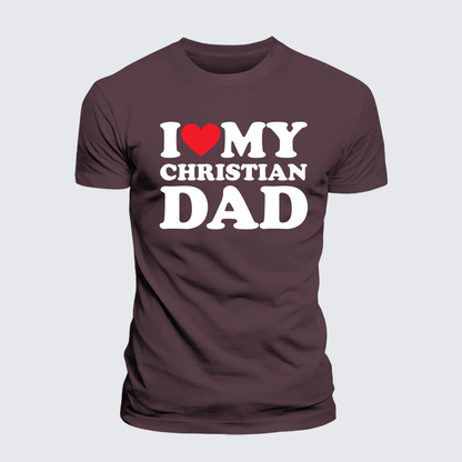 Luxe Mercerized Cotton Tee - I Love My Christian Dad