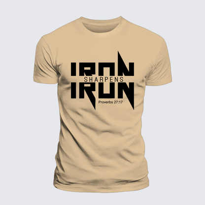 Luxe Mercerized Cotton Tee - IRON SHARPENS IRON Proverbs 27:17