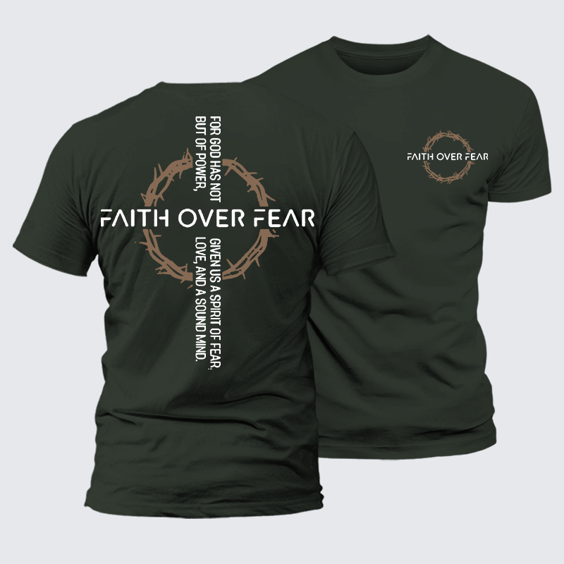 Luxe Mercerized Cotton Tee -  Faith Over Fear