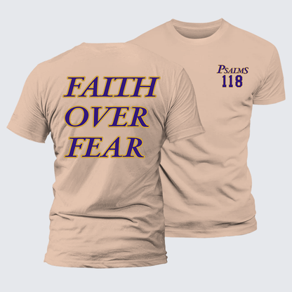 Luxe Mercerized Cotton Tee - Faith Over Fear