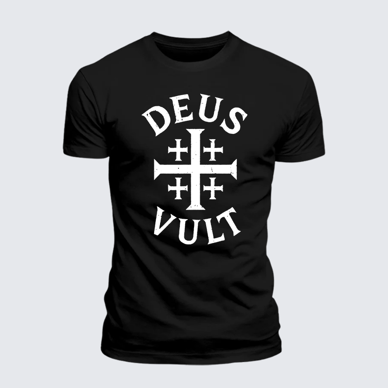 Luxe Mercerized Cotton Tee - Deus Vult