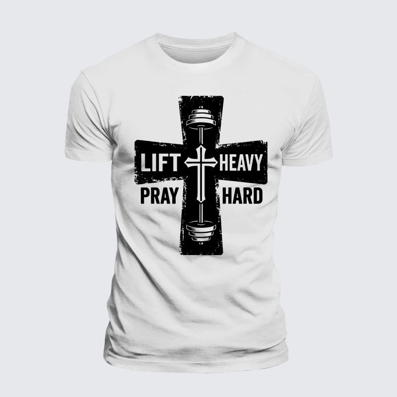 Luxe Mercerized Cotton Tee - Lift Heavy Pray Hard