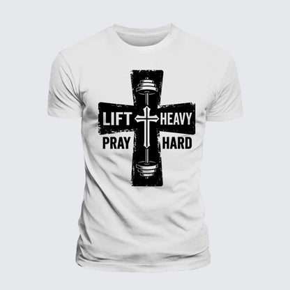 Luxe Mercerized Cotton Tee - Lift Heavy Pray Hard