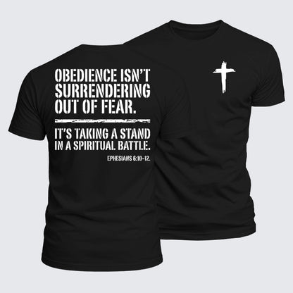 Luxe Mercerized Cotton Tee - Obedience Isn't Surrendering Out Of Fear