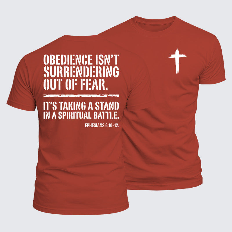 Luxe Mercerized Cotton Tee - Obedience Isn't Surrendering Out Of Fear