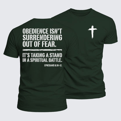 Luxe Mercerized Cotton Tee - Obedience Isn't Surrendering Out Of Fear