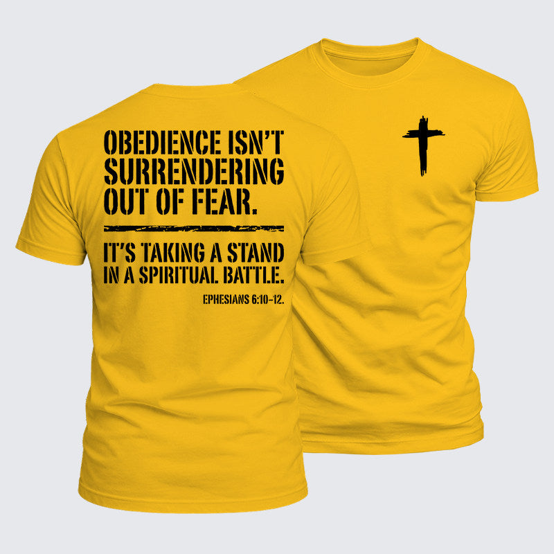Luxe Mercerized Cotton Tee - Obedience Isn't Surrendering Out Of Fear