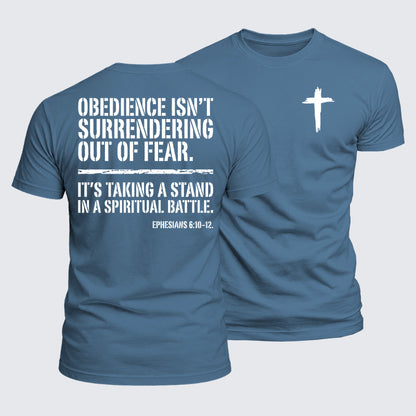 Luxe Mercerized Cotton Tee - Obedience Isn't Surrendering Out Of Fear