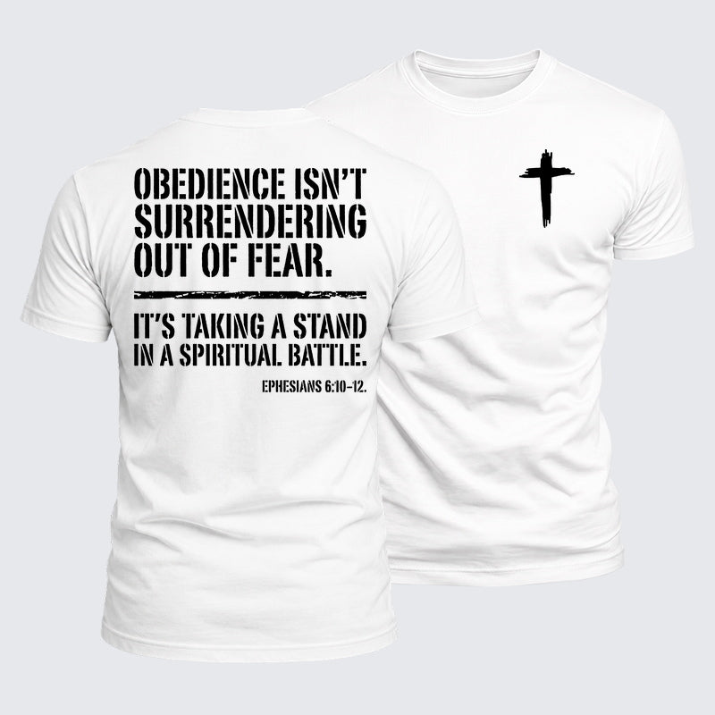 Luxe Mercerized Cotton Tee - Obedience Isn't Surrendering Out Of Fear