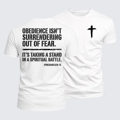 Luxe Mercerized Cotton Tee - Obedience Isn't Surrendering Out Of Fear