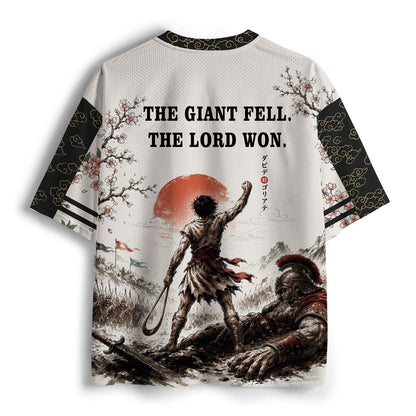 The Giant Fell The Lord Won Christian Mesh Jersey