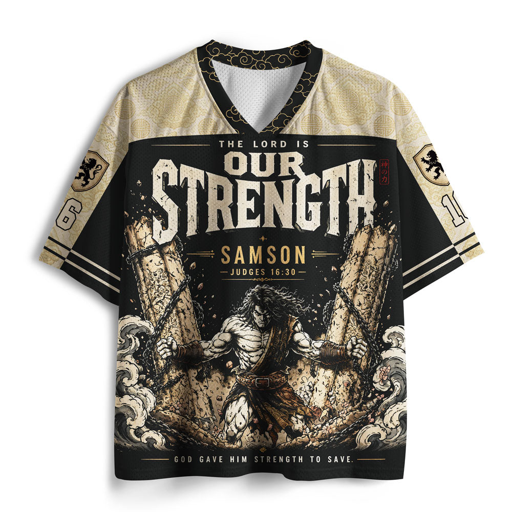 The Lord Is Our Strength Christian Mesh Jersey