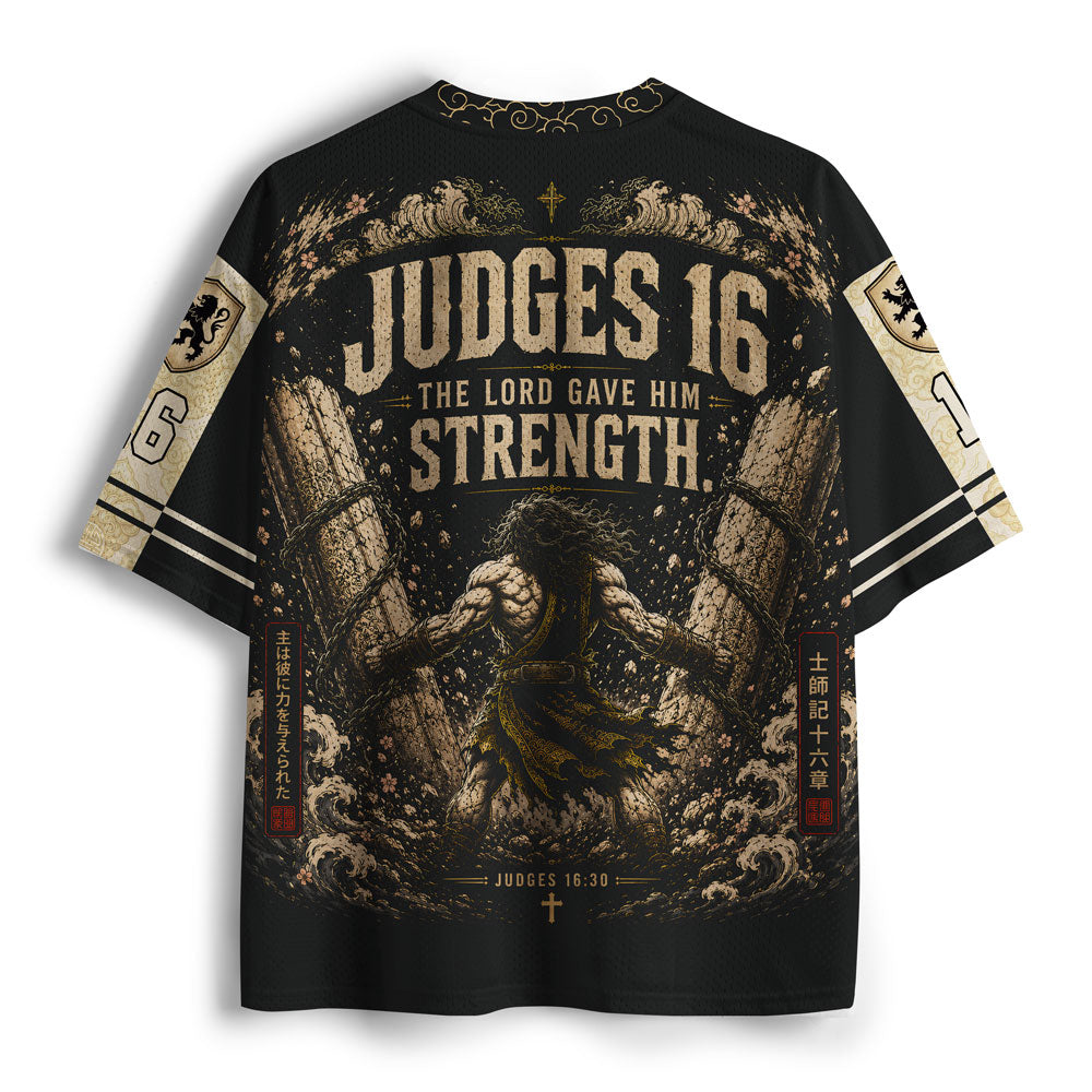 The Lord Is Our Strength Christian Mesh Jersey