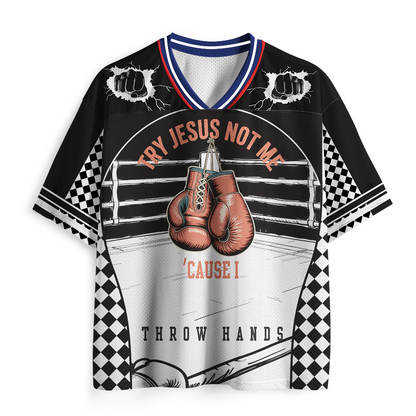 Try Jesus Not Me Christian Mesh Jersey