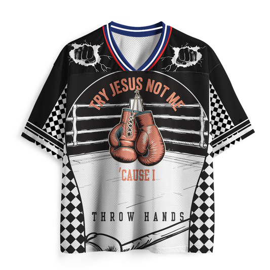 Try Jesus Not Me Christian Mesh Jersey