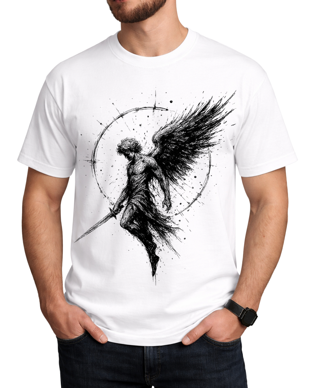Archangel Michael - Flaming Sword Tee