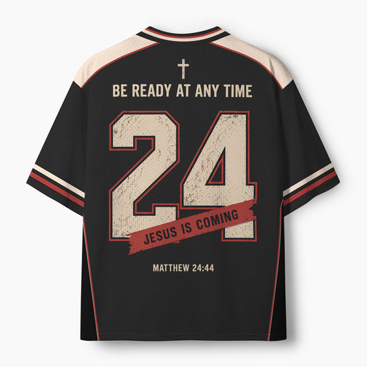 Warning Jesus At Anytime Christian Mesh Jersey