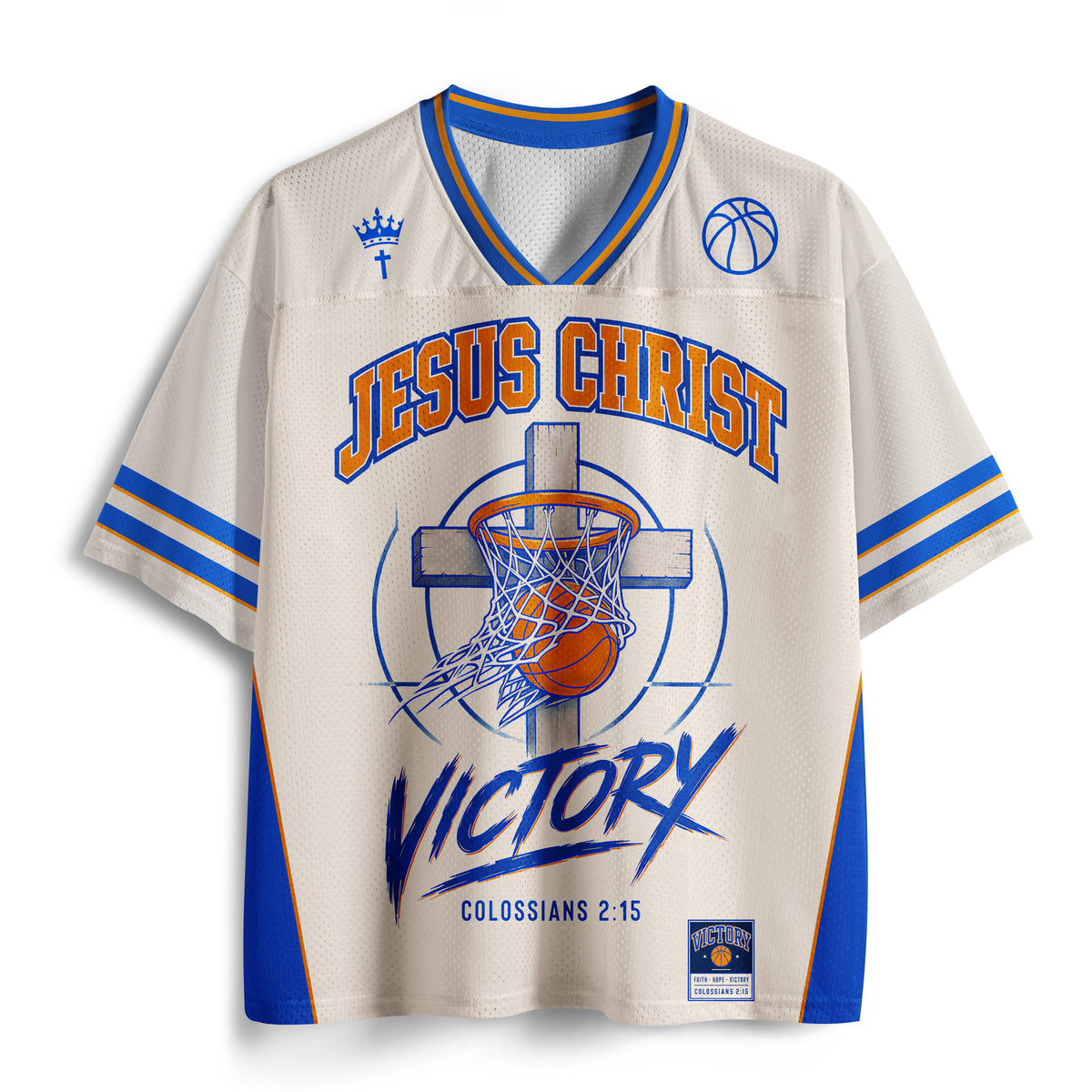 Won On The Cross Death Defeated Christian Mesh Jersey