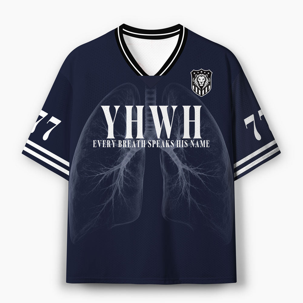 YHWH Every Breath Speaks His Name Christian Mesh Jersey