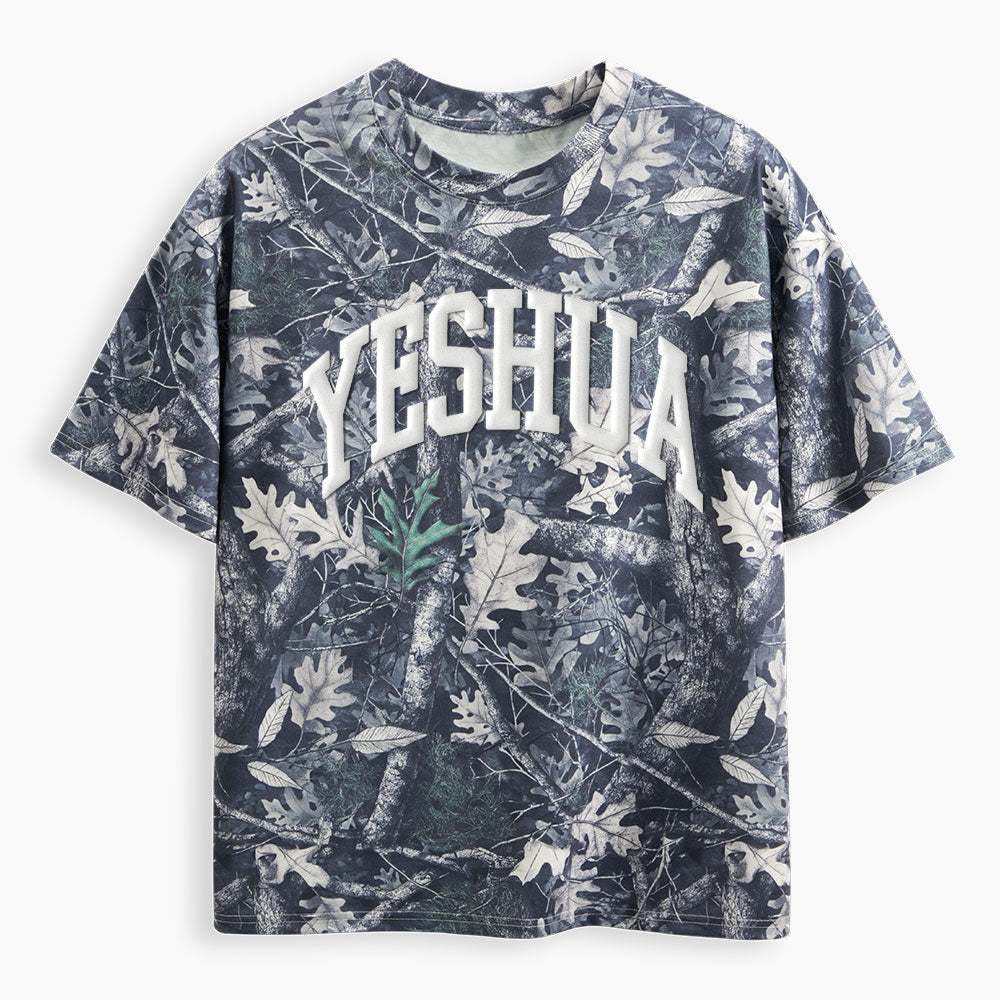 Yeshua Christian Puff Printed Camo T-Shirt