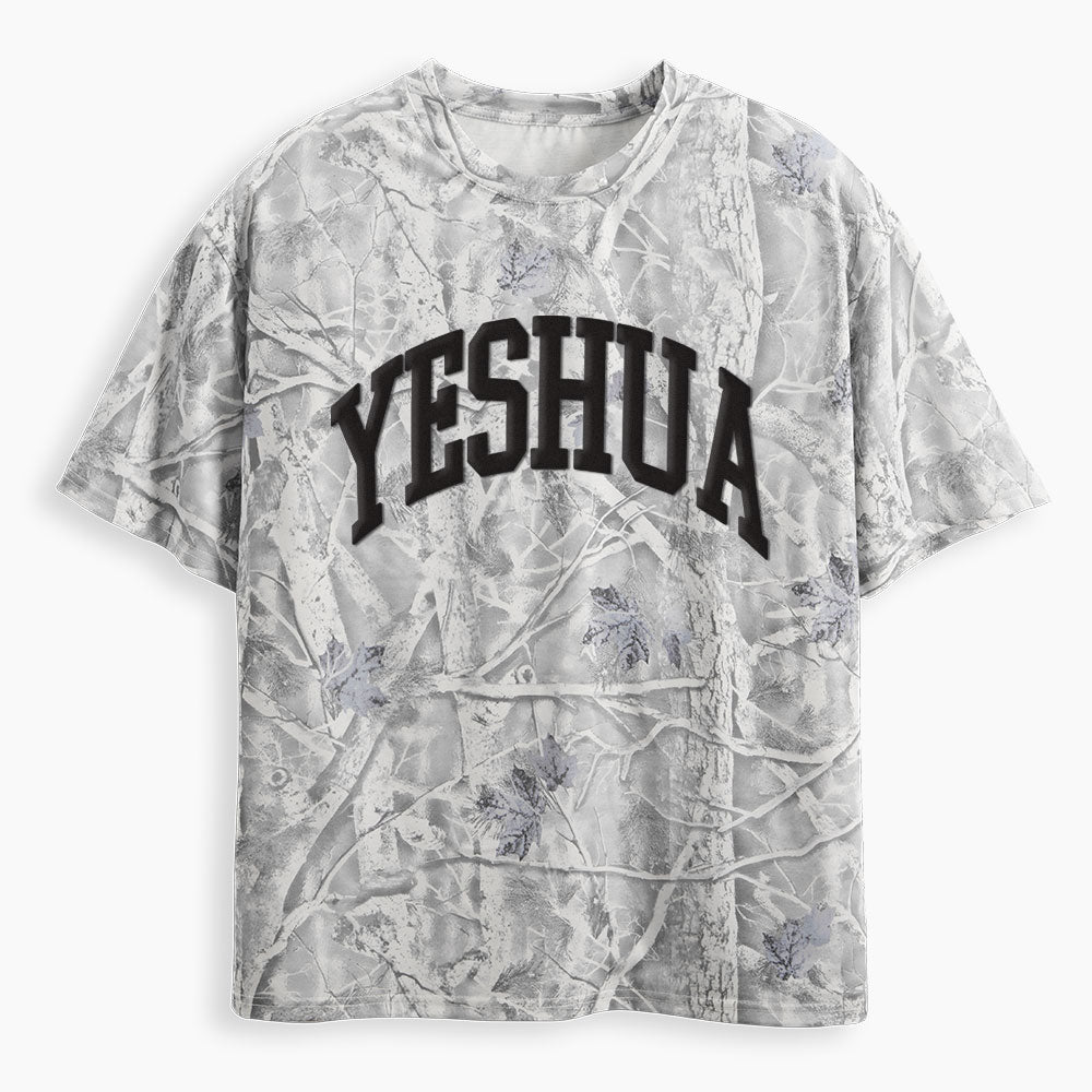 Yeshua Christian Puff Printed Camo T-Shirt