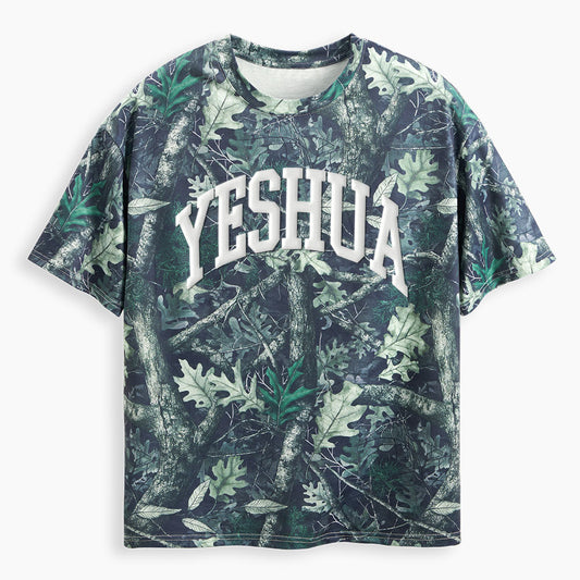 Yeshua Christian Puff Printed Camo T-Shirt